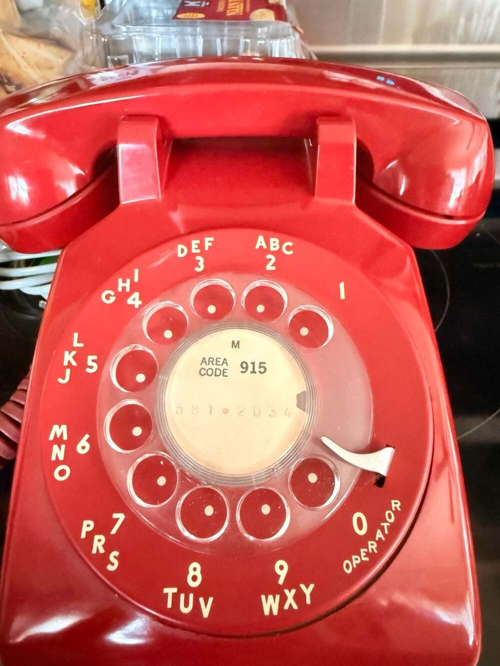 Vintage Western Electric Model 500 Rotary Desk Phone - Red